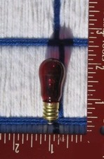 NEW petite Transparent RED S6 CHRISTMAS LIGHT BULB 6w candelabra C7 nose 7 ship 