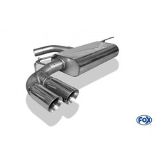 FOX Edelstahl Endschalldämpfer 2x80mm scharfkantig für Seat Leon 5F inkl. SC