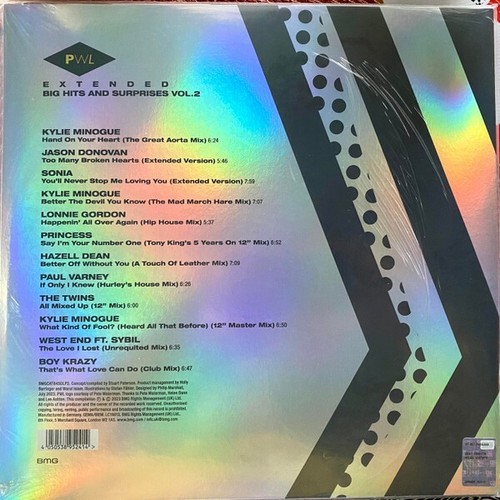 VARIOUS PWL Big Hits & Surprises Vol.2 double LP new mint sealed vinyl 2023 - Picture 2 of 2