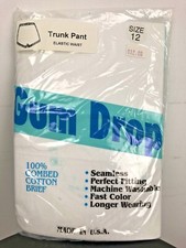 Vintage 1970s GUM DROP 100 Combed Cotton Brief Underwear Panty Sz 12 White NOS