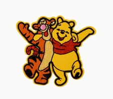 WINNIE-THE-POOH & TIGGER - BEST FRIENDS - Embroidered Iron-On/Sew On Patch
