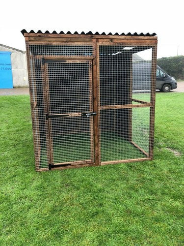 Animal Run 6FT x 6FT x 6FT Pet Run 16G Rabbit Chicken Cat Pen Bird Aviary - Picture 9 of 38