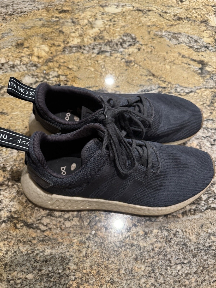 Adidas NMD_R2 CQ2400 Running Shoe Men's M/ Black-Gum MSRP $130