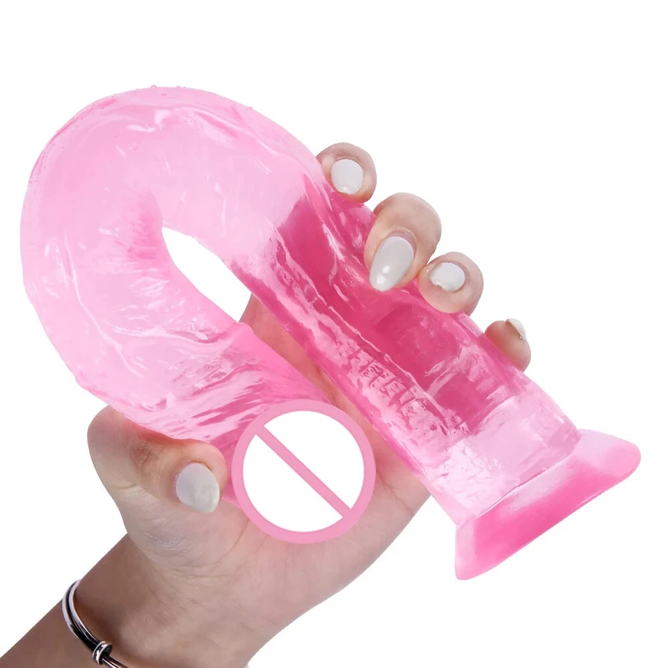 Consolador realista Consolador Strapon Consolador enorme para anal suave pene ventosa juguetes sexuales Foto 3 de 4