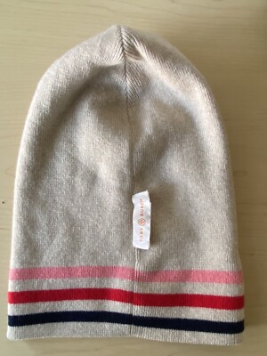 Tory Burch Cashmere Striped Beanie Rainbow | eBay display picture 1