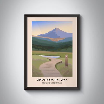 Arran Coastal Way Schottland's Great Trails Poster