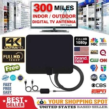 DIGITAL ANTENNA TV HDTV 300 MILES LONG RANGE HQ HDTV INDOOR ANTENA Freeview HD