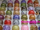 Wholesale 100pcs Mixed Color Skin Design Resin Rings Men Women Fashion Jewelry