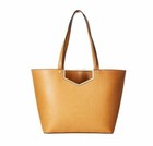 Calvin Klein NWT $168 Cashew Brown Tote Shoulder Bag Raffia Cut Out Sophia Gold