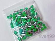 Lot 100pcs E6018 LONG Insulated Bootlace Crimp Wire Ferrules 6mm 2 10AWG GREEN