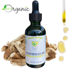 Marshmallow Leaf  Root Extract Non-Alcohol Tincture Liquid Drops 2oz Breath Gut