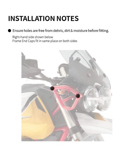Tapas de extremo de cuadro de motocicleta Tapas de orificio de marco Tapas Enchufe para Moto Guzzi V85TT 2022- - Imagen 13 de 20