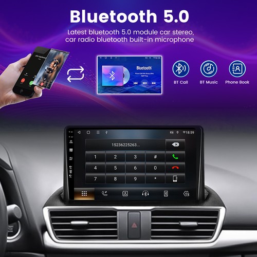 For Mazda 3 Axela 2013-2016 Android14 CarPlay Car Stereo Navi Head Unit GPS 128G - Picture 8 of 18