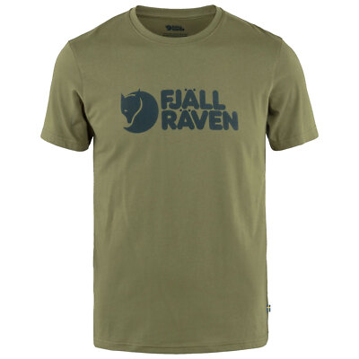 Fjällräven Logo Herren-T-Shirt Freizeitshirt Fuchs Print kurzarm Outdoor Grün