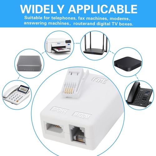 High-Performance ADSL Microfilter Splitter BT to RJ11 for Clear Internet Calls - 第 7/8 張圖片