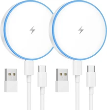 MagSafe Charger 2-Pack, 15W Magnetic Wireless Fast Charging Pad for iPhone