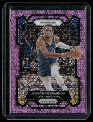 2023-24 Panini Prizm #48 Jonathan Kuminga Prizms Fast Break Pink #/50
