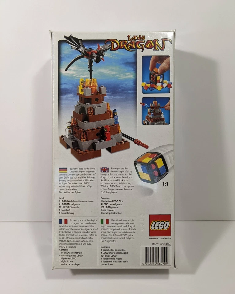 NEW SEALED LEGO Games Lava Dragon 3838 Retired 4 Minifigs Castle Factory 2010 - Image 2 of 4