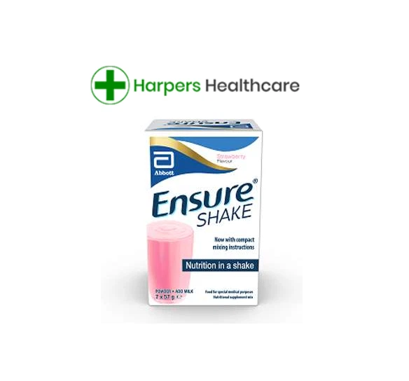 Ensure Shakes strawberry Flavour Powder. 7 x 57g sachets - FREE P&P - NEW STOCK