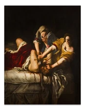JUDITH BEHEADING HOLOFERNES by Artemisia Gentileschi 1614 Vintage Art Print