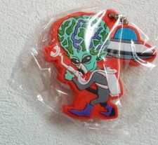 BANDAI CHOCOVADER RUBBER PLATE KEY CHAIN/ MELON HEAD TYPE ALIEN /Invader /NEW