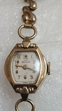Vintage MEAD Boulevard Mechanical Gold-Tone Watch - Vintage Speidel Band - Works