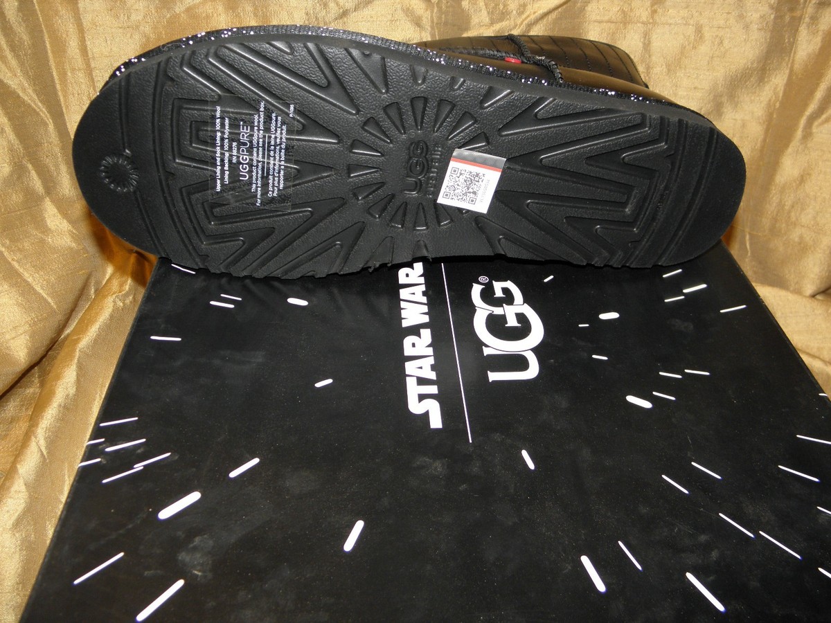 UGG australia × STAR WARS 23cm NEW UGG Australia Disney Star Wars Darth Vader Caden Black Toddler