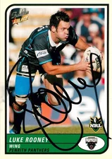 Signed 2005 Penrith Panthers NRL Select Tradition Card - Luke Rooney