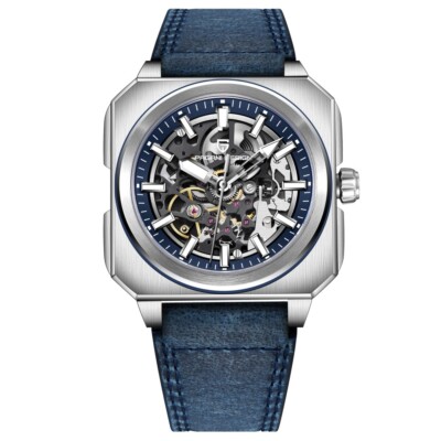 Men's Skeleton Automatic Mechanical Watch 50M Waterproof Sapphire Glass Luminous