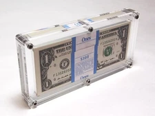 pack 100 Bank Note Acrylic Holder ONLY BEP Currency Display Case Frame Holder