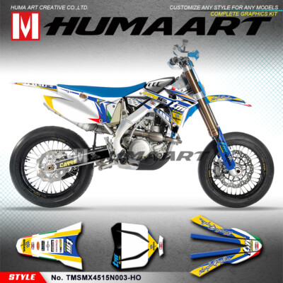 Motocross Vinyl Sticker Decal Graphics Full Kit for TM Racing SMX 450 2015-2021