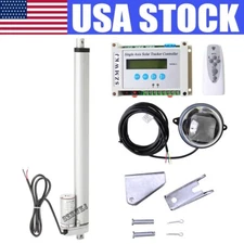 LCD 1KW Solar Tracking Single Axis Sunlight Tracker &14" DC Linear Actuator Kit