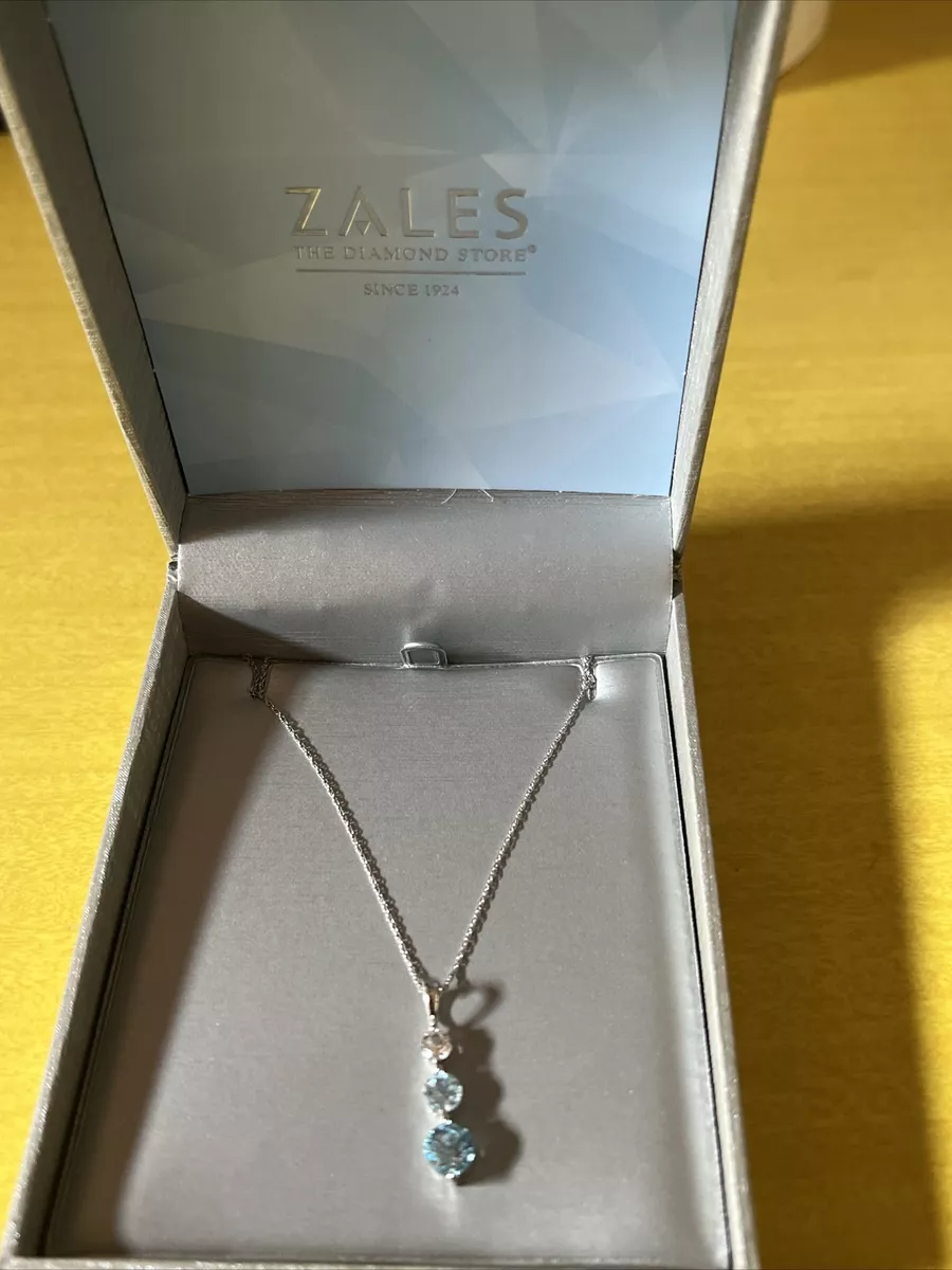 zales blue topaz necklace new Beautiful eBay