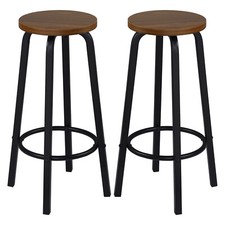 Barhocker Barstühle Hocker Küche Fußstütze Holz Rund Thekenhocker Dunkelbuche