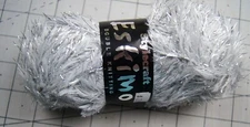 Stylecraft Eskimo Yarn 1 Skein  Platinum Sparkly Silver Eyelash Yarn 
