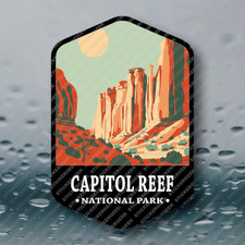 US National Park CAPITOL REEF UTAH Water Bottle Tumbler Vinyl Sticker