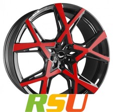 Barracuda Project X gloss black flashred 10x22" ET30 LK5 112 ML 73.1 Alufelge...
