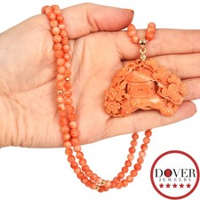 Estate Coral 14K Yellow Gold 30