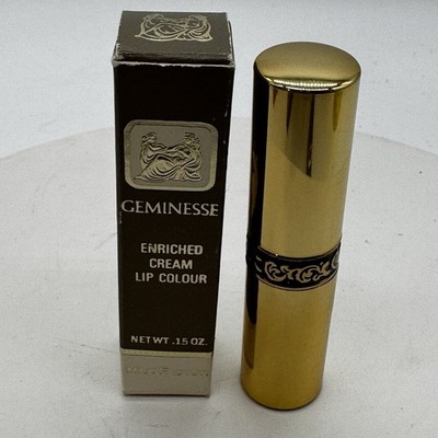 Vtg Max Factor Rich Mahogany Frost Hollywood 70s Geminesse Cream Lipstick NOSBox