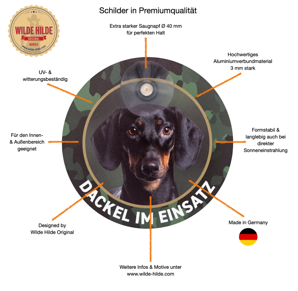 Dobermann Autoaufkleber Sticker, Zaunschild "Hier wache ich" Warnschild Hunde - Bild 3 von 4