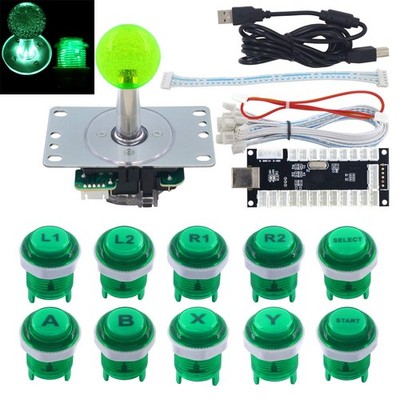 SJ@JX Arcade LED DIY Kit Green