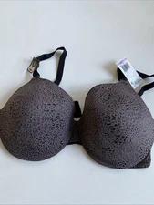 Warners  Leopard Print Cushioned  Underwire Bra 1593 40D NWT