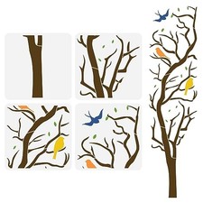 4PCS Tree of Life Painting Stencil 11.8x11.8 inch Reusable Tree Branches