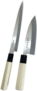 SUMIKAMA Ensemble de couteaux Sosaku Sekitoki 2, Fabriqué au Japon, Couteau Sashimi, Deba Knif