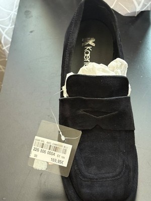 New! Elegant Ladies Blue Genuine Suede Shoes Size 38 New
