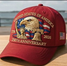 Baseball Cap United States 250th Anniversary Hat Suitable for Multiple Occasion