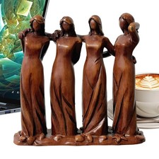Friendship Birthday Gift for Women: Four Sisters Resin Figurine Statue