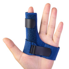Trigger Finger Splints, Finger Brace with 2 Gel Sleeves for Injured Mallet Finge
