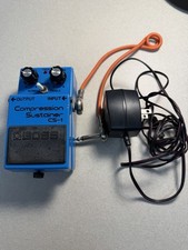 Pedal efecto sostenedor compresor Boss CS-1 MIJ Japón vintage etiqueta negra.