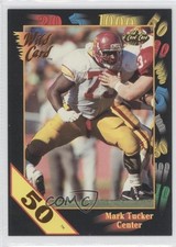 1991 Wild Card Draft 50 Stripe Mark Tucker #110 Rookie RC 0a6. rookie card picture